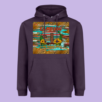 Camping Is My Happy Place Heavyweight Hoodie Designed By Artiststas