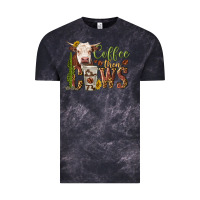 Cloud Black coffee then cows Vintage Tee - texasbilliewilder