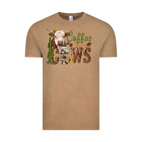 Vintage Coffee coffee then cows Vintage Tee - texasbilliewilder