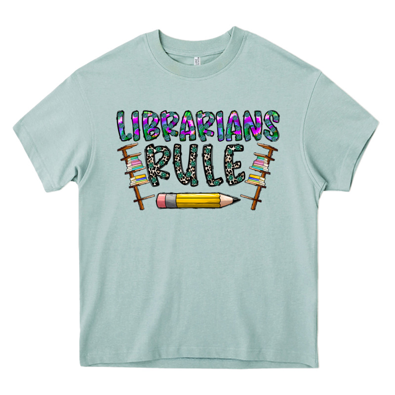 Librarians Rule Heavy Core Tee by CowhideDigitalArt | Teevron
