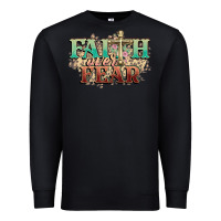 Black faith over fear cross Premium Sweatshirt - NancyCooperArtShop