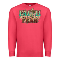 Cardinal faith over fear cross Premium Sweatshirt - NancyCooperArtShop
