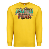 Lemon faith over fear cross Premium Sweatshirt - NancyCooperArtShop