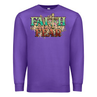 Purple faith over fear cross Premium Sweatshirt - NancyCooperArtShop