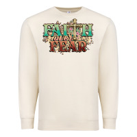 Sandshell faith over fear cross Premium Sweatshirt - NancyCooperArtShop