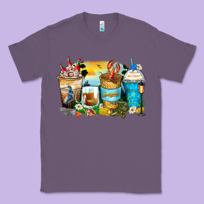 Louisiana Coffee Cups Classic Tee Designed By Zillion Design Studio