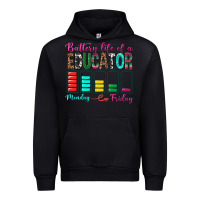 Black Battery Life Of A Educator Urban Hoodie - BundleAndBundleShop