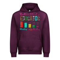 Mauve Wine Battery Life Of A Educator Urban Hoodie - BundleAndBundleShop