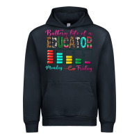 Navy Battery Life Of A Educator Urban Hoodie - BundleAndBundleShop