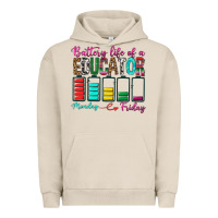 Pigment French Oak Battery Life Of A Educator Urban Hoodie - BundleAndBundleShop