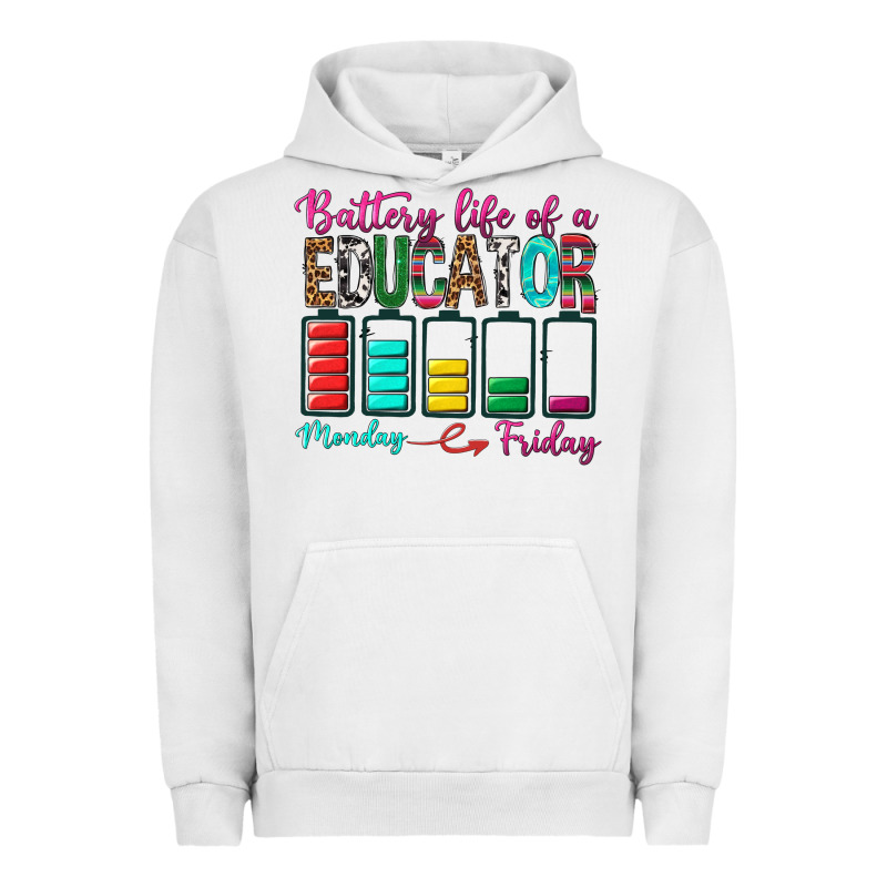 Battery Life Of A Educator Urban Hoodie by BundleAndBundleShop | Teevron
