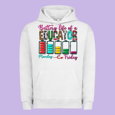 Battery Life Of A Educator Urban Hoodie Designed By Bundleandbundleshop