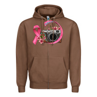 Floral Cancer Ribbon Vintage Camera Zipper Hoodie | Teevron