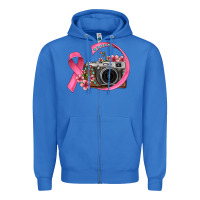 True Royal floral cancer ribbon vintage camera Zipper Hoodie - FaDigitalArtStudio