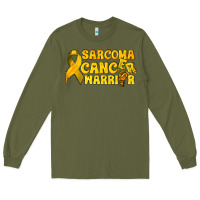 Army Green Sarcoma Cancer Warrior Long Sleeve Tee - texasbilliewilder
