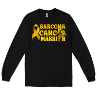 Black Sarcoma Cancer Warrior Long Sleeve Tee - texasbilliewilder