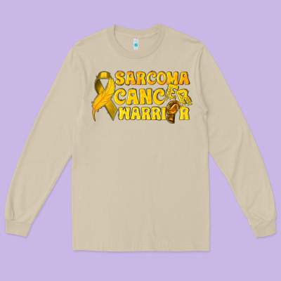 Sarcoma Cancer Warrior Long Sleeve Tee Designed By Texasbilliewilder