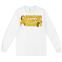 White Sarcoma Cancer Warrior Long Sleeve Tee - texasbilliewilder