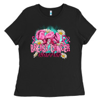 Black breast cancer warrior Ladies Tee - AdoDesignShop