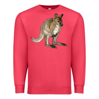 Cardinal Hand Drawn Wallaby Animal Premium Sweatshirt - LillyAllenDesigns