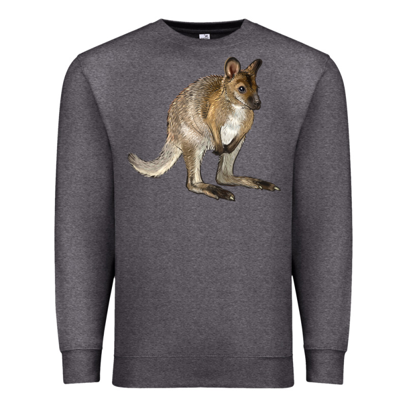 Hand Drawn Wallaby Animal Premium Sweatshirt by LillyAllenDesigns | Teevron