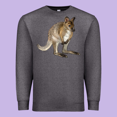 Hand Drawn Wallaby Animal Premium Sweatshirt Designed By Lillyallendesigns