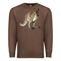 Chestnut Hand Drawn Wallaby Animal Premium Sweatshirt - LillyAllenDesigns