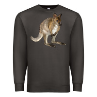 Smoke Hand Drawn Wallaby Animal Premium Sweatshirt - LillyAllenDesigns