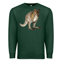 Sports Green Hand Drawn Wallaby Animal Premium Sweatshirt - LillyAllenDesigns