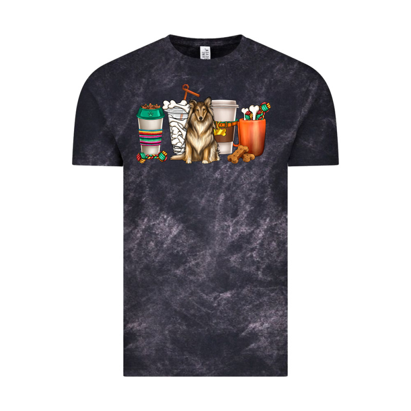 Collie Dog Coffee Cups Vintage Tee by texasbilliewilder | Teevron