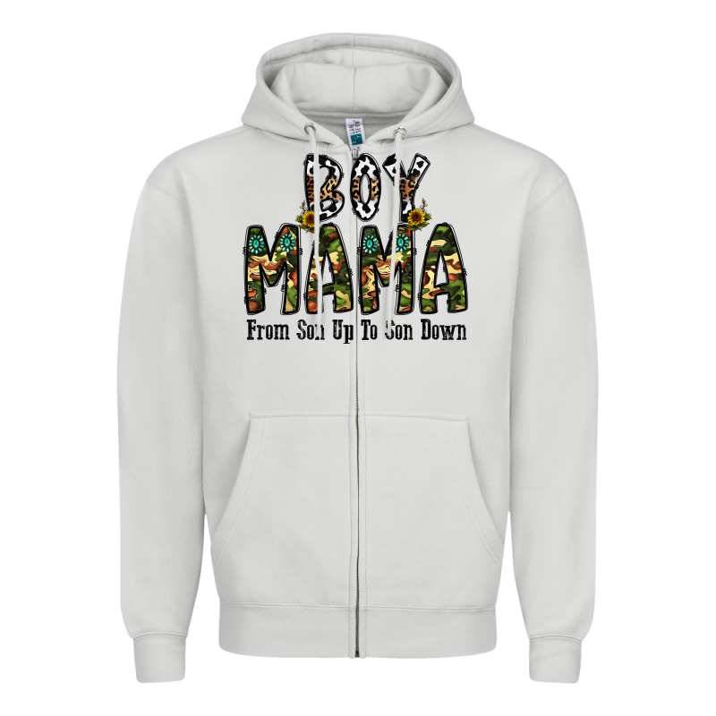 Boy Mama From Son Up To Son Down Zipper Hoodie by CowhideDigitalArt | Teevron