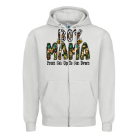 Dove Grey Boy Mama From Son Up To Son Down Zipper Hoodie - CowhideDigitalArt
