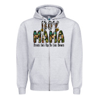 Heather Grey Boy Mama From Son Up To Son Down Zipper Hoodie - CowhideDigitalArt