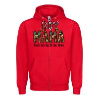 Red Boy Mama From Son Up To Son Down Zipper Hoodie - CowhideDigitalArt