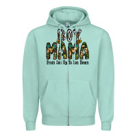 Seafoam Boy Mama From Son Up To Son Down Zipper Hoodie - CowhideDigitalArt
