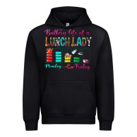 Black Battery Life Of A lunch Lady Urban Hoodie - BundleAndBundleShop