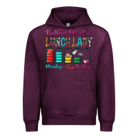 Mauve Wine Battery Life Of A lunch Lady Urban Hoodie - BundleAndBundleShop