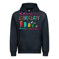 Navy Battery Life Of A lunch Lady Urban Hoodie - BundleAndBundleShop