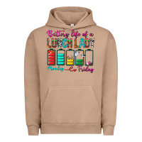 Pigment Burro Battery Life Of A lunch Lady Urban Hoodie - BundleAndBundleShop