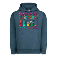 Pigment Midnight Navy Battery Life Of A lunch Lady Urban Hoodie - BundleAndBundleShop