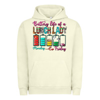Pigment Pistachio Battery Life Of A lunch Lady Urban Hoodie - BundleAndBundleShop