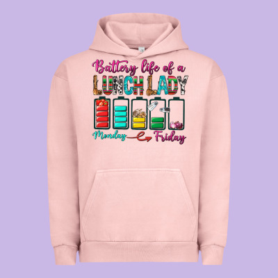 Battery Life Of A Lunch Lady Urban Hoodie Designed By Bundleandbundleshop
