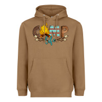 Toasted Coconut camp life Heavyweight Hoodie - Artiststas