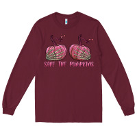 Burgundy Save The Pumpkins Long Sleeve Tee - texasbilliewilder