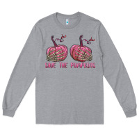 Heather Grey Save The Pumpkins Long Sleeve Tee - texasbilliewilder