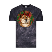 Cloud Black Shiba Inu Christmas Vintage Tee - RanaPortraitStore