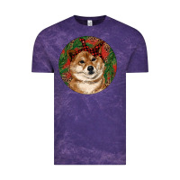 Cloud Purple Shiba Inu Christmas Vintage Tee - RanaPortraitStore