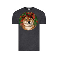 Vintage Black Shiba Inu Christmas Vintage Tee - RanaPortraitStore