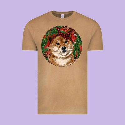 Vintage Tee Shiba Inu Christmas