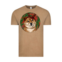Vintage Coffee Shiba Inu Christmas Vintage Tee - RanaPortraitStore